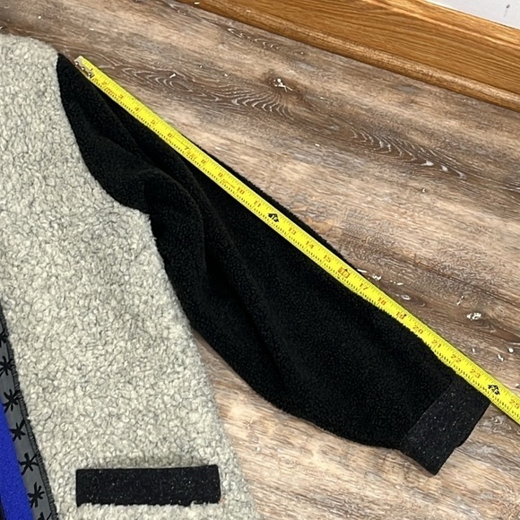 Canvasbacks Lutton & Horsfield Long Sherpa Wool Womens L Coat Jacket Black Gray - Picture 12 of 16